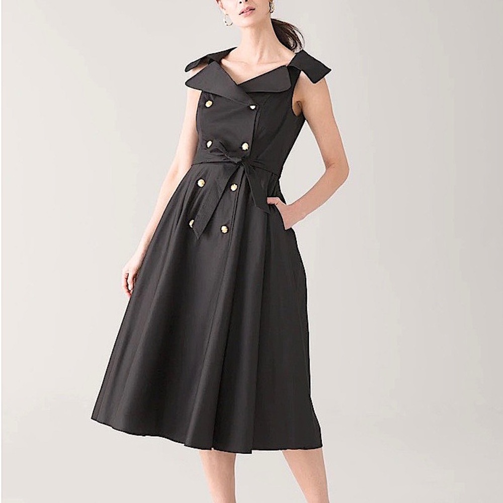 WHBM BLACK TRENCH COAT DRESS